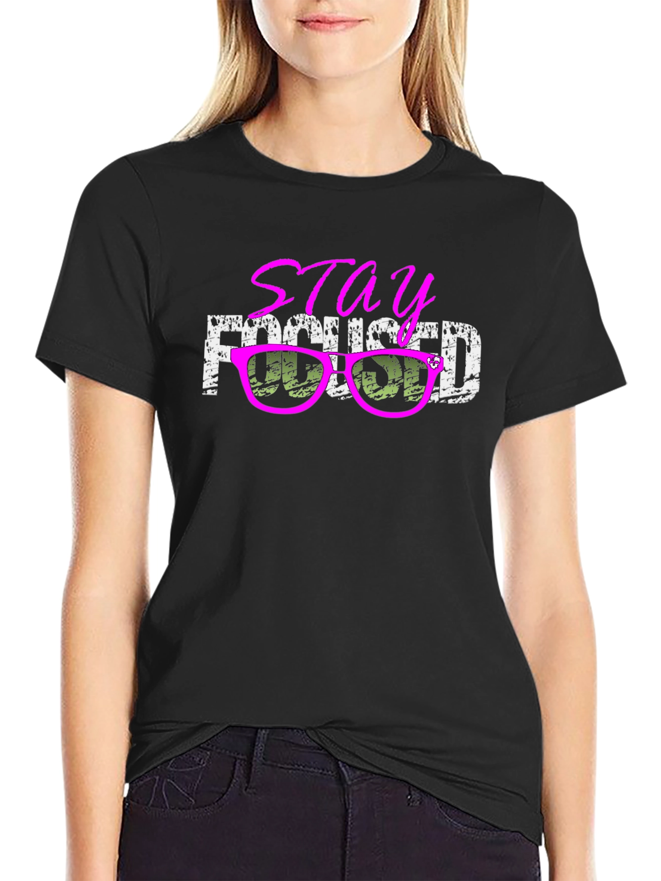 Stay Focused Graphic Tee - Casual Style