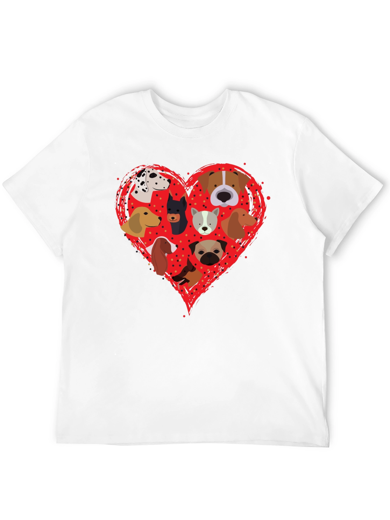 Dog Breed Heart Graphic T-Shirt