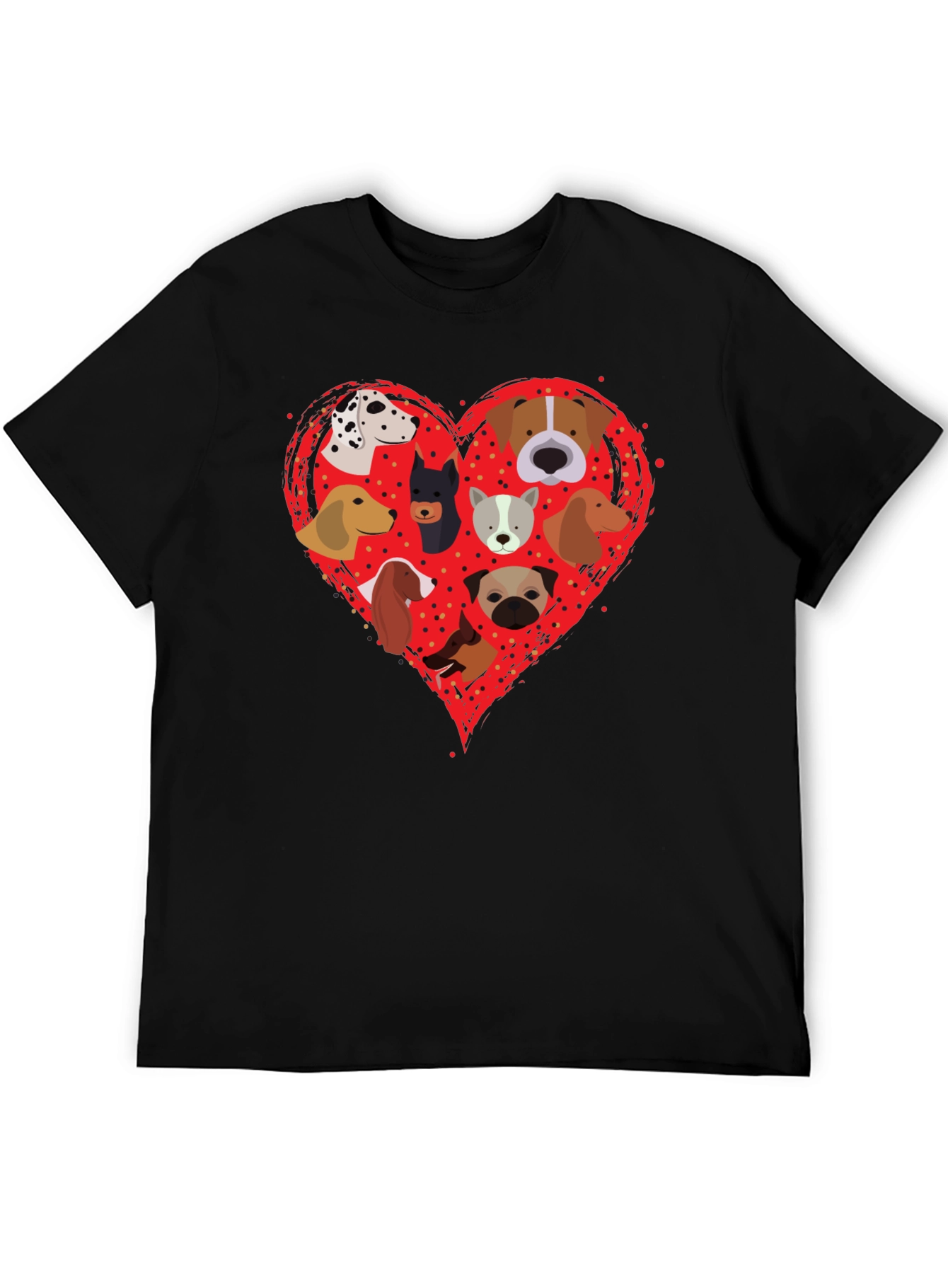 Dog Breed Heart Graphic T-Shirt