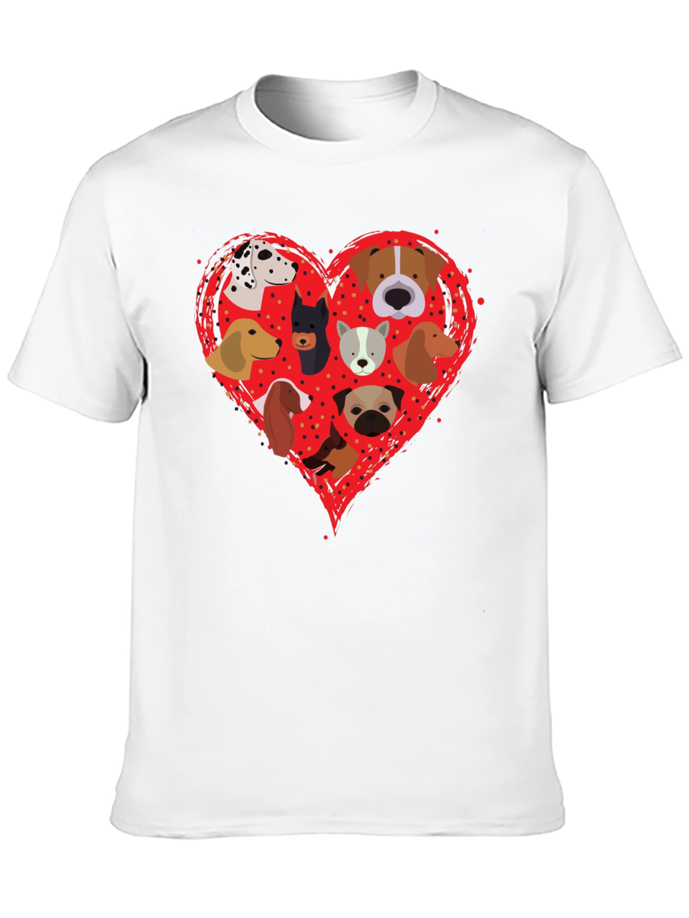 Dog Breed Heart Graphic T-Shirt