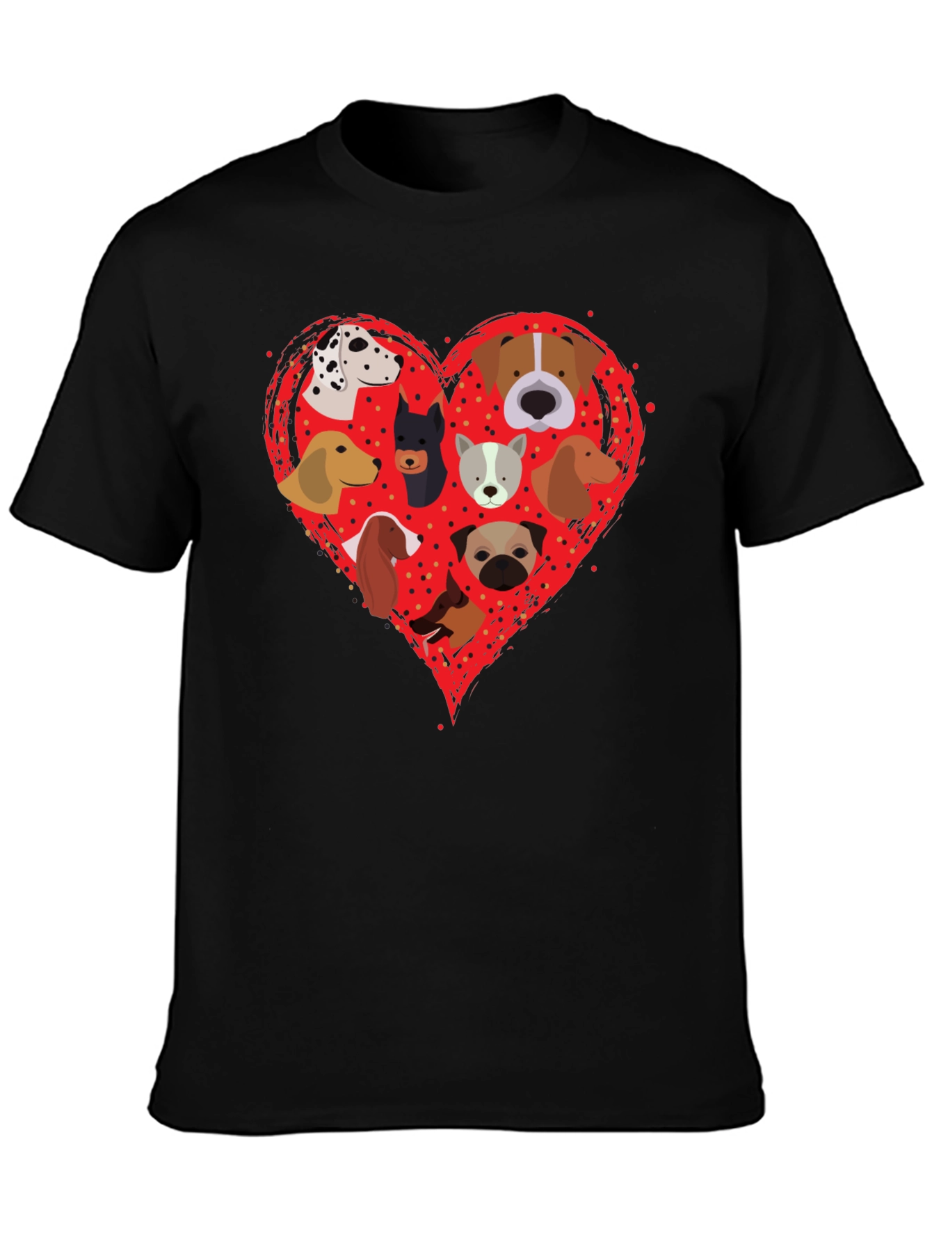 Dog Breed Heart Graphic T-Shirt