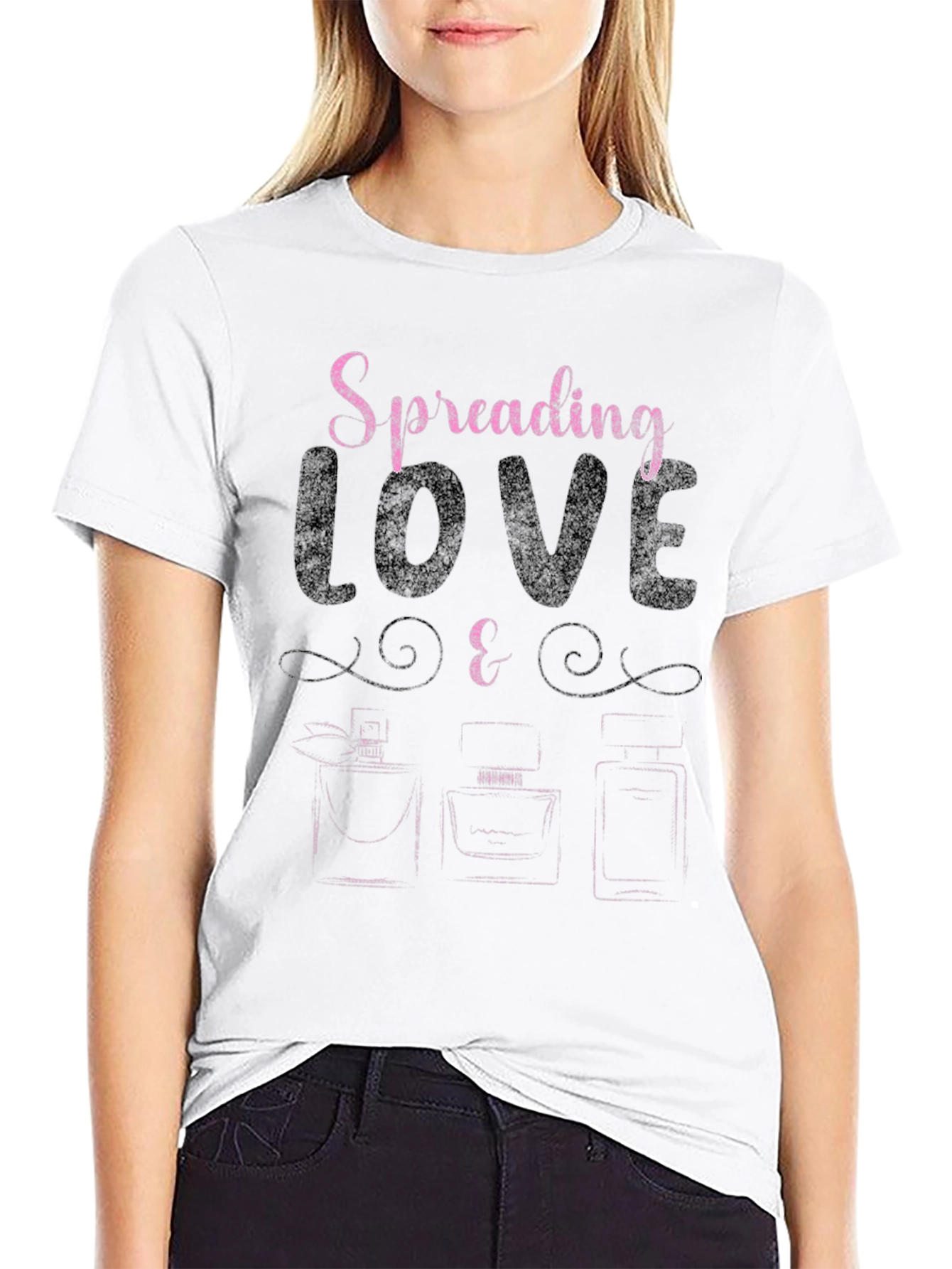Spreading Love & Perfume Graphic Tee - Trendy