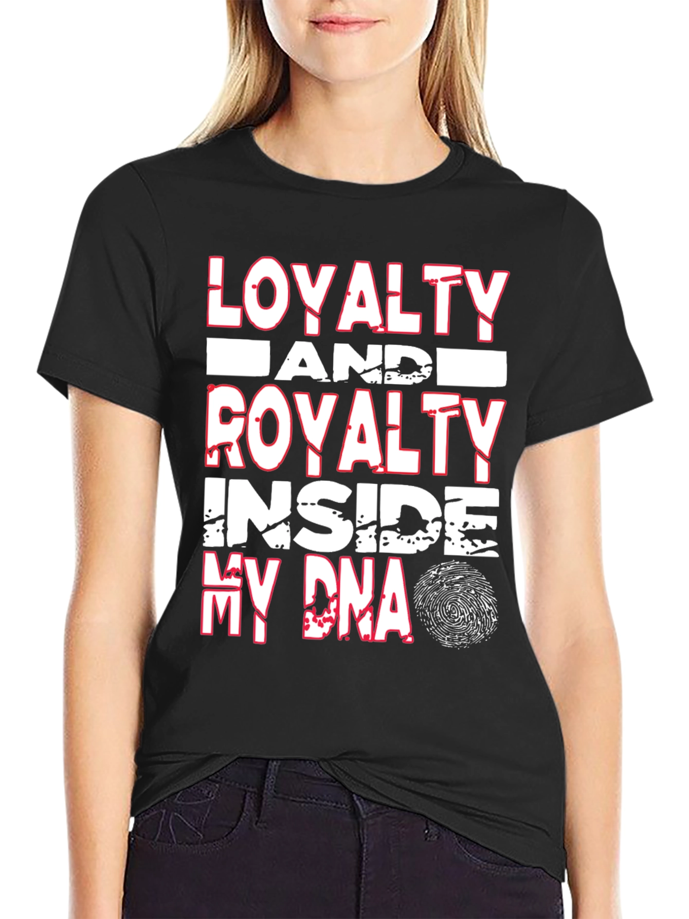 Loyalty & Royalty DNA Black Graphic Tee