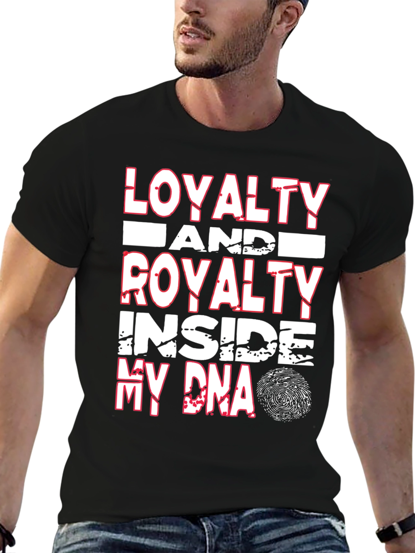 Loyalty & Royalty DNA Black Graphic Tee