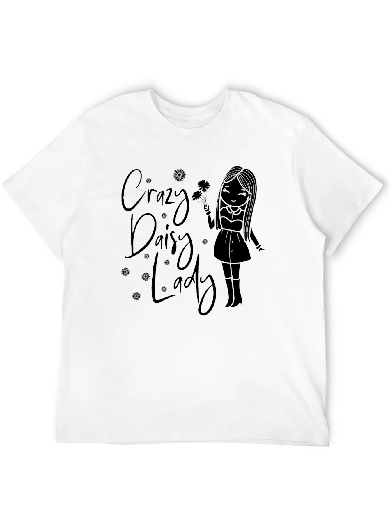 Crazy Daisy Lady Graphic Tee - Black