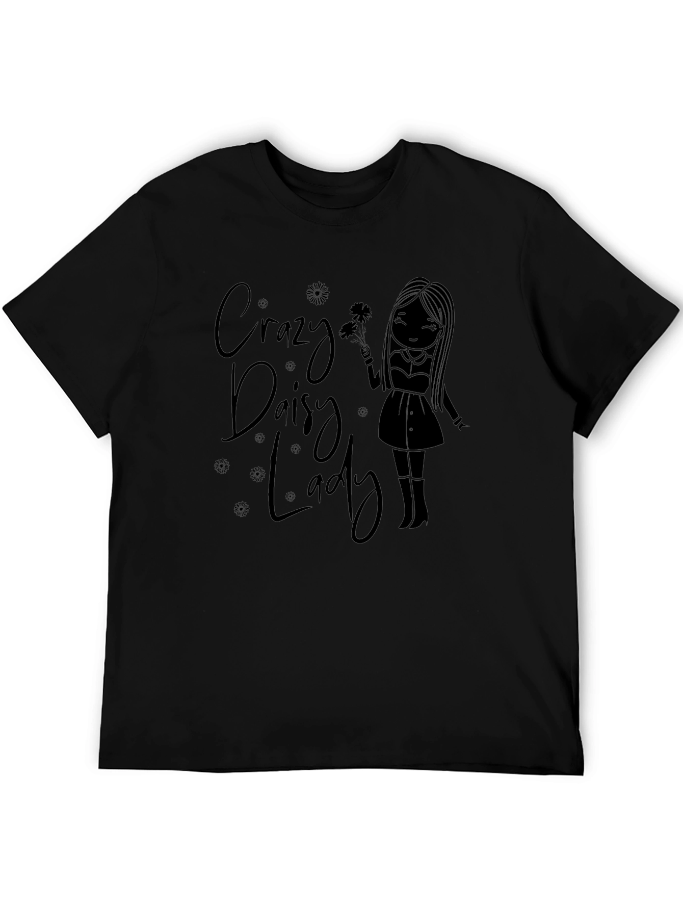 Crazy Daisy Lady Graphic Tee - Black