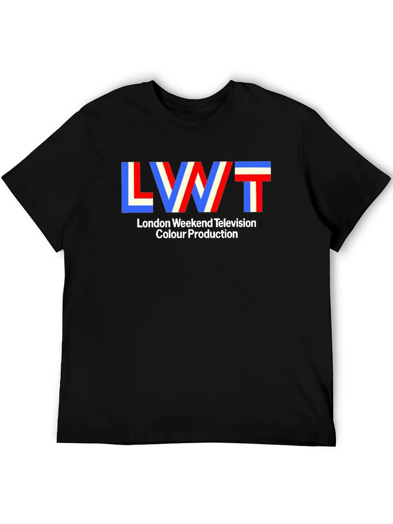 LWT London Weekend Television Retro Black T-Shirt