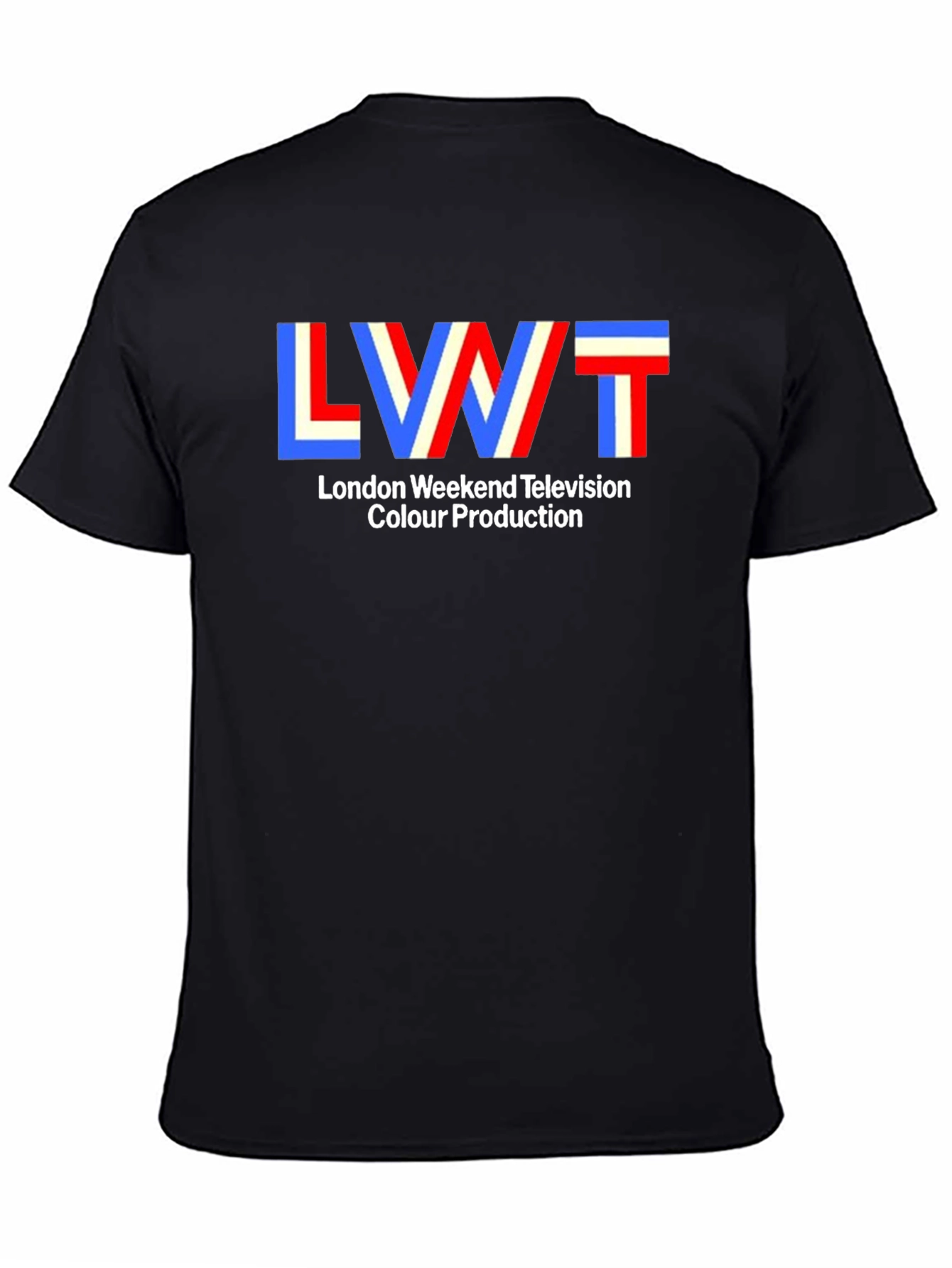 LWT London Weekend Television Retro Black T-Shirt