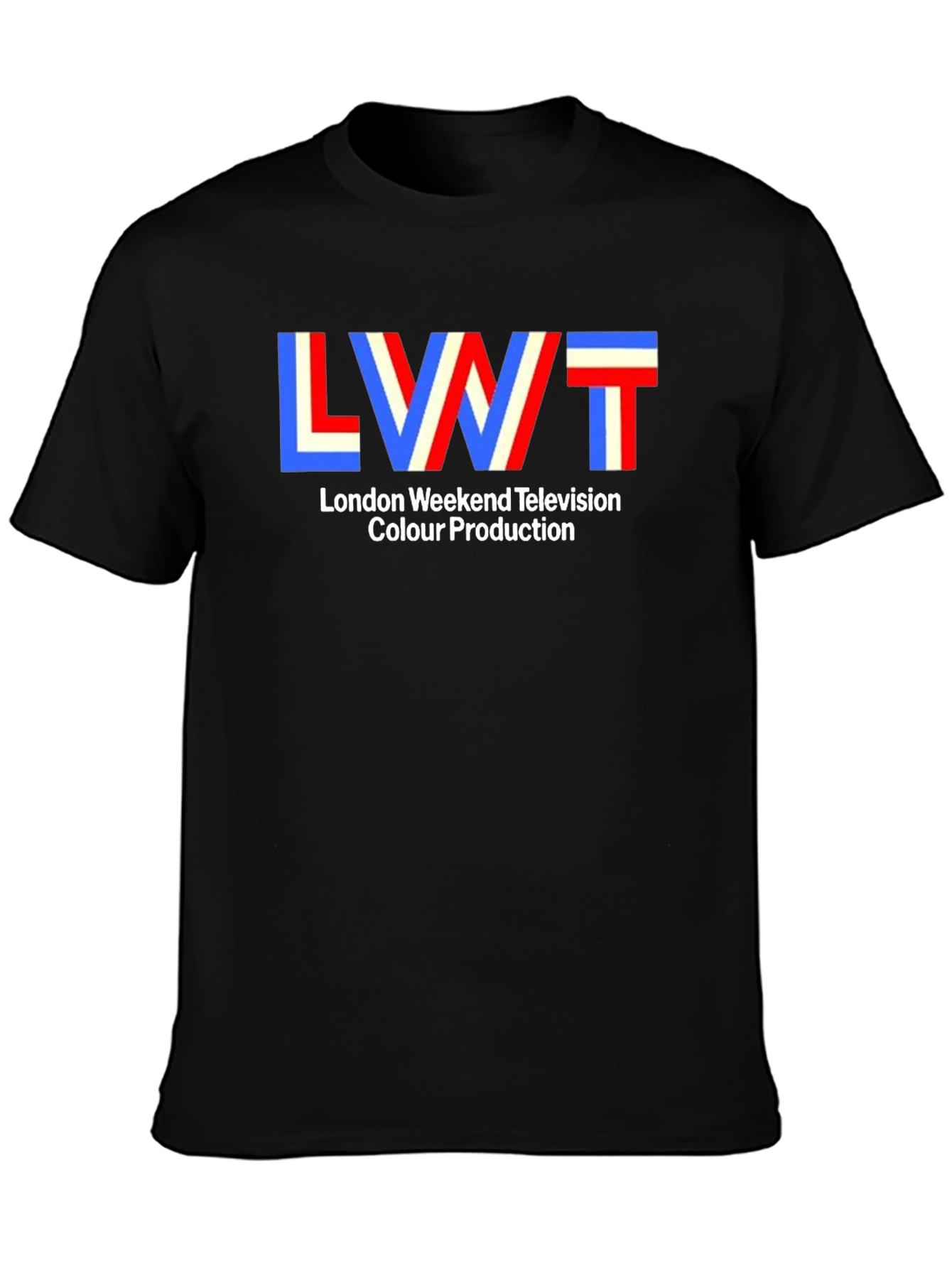 LWT London Weekend Television Retro Black T-Shirt