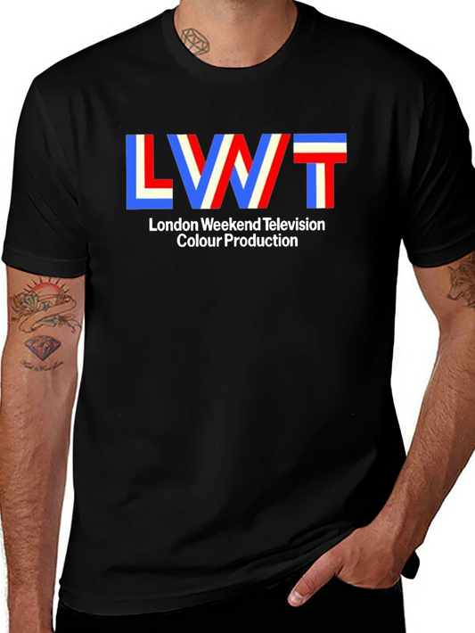 LWT London Weekend Television Retro Black T-Shirt
