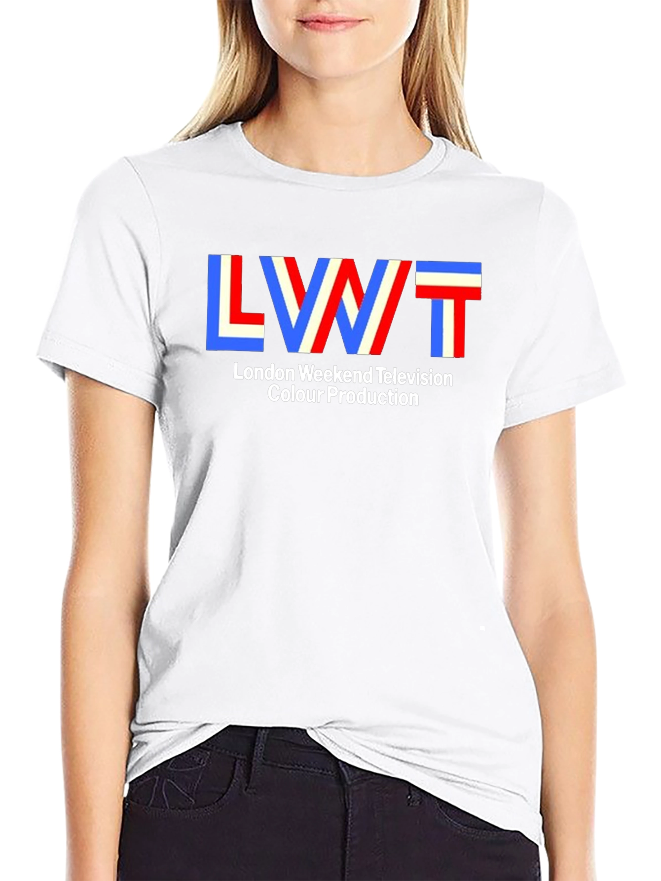 LWT London Weekend Television Retro Black T-Shirt