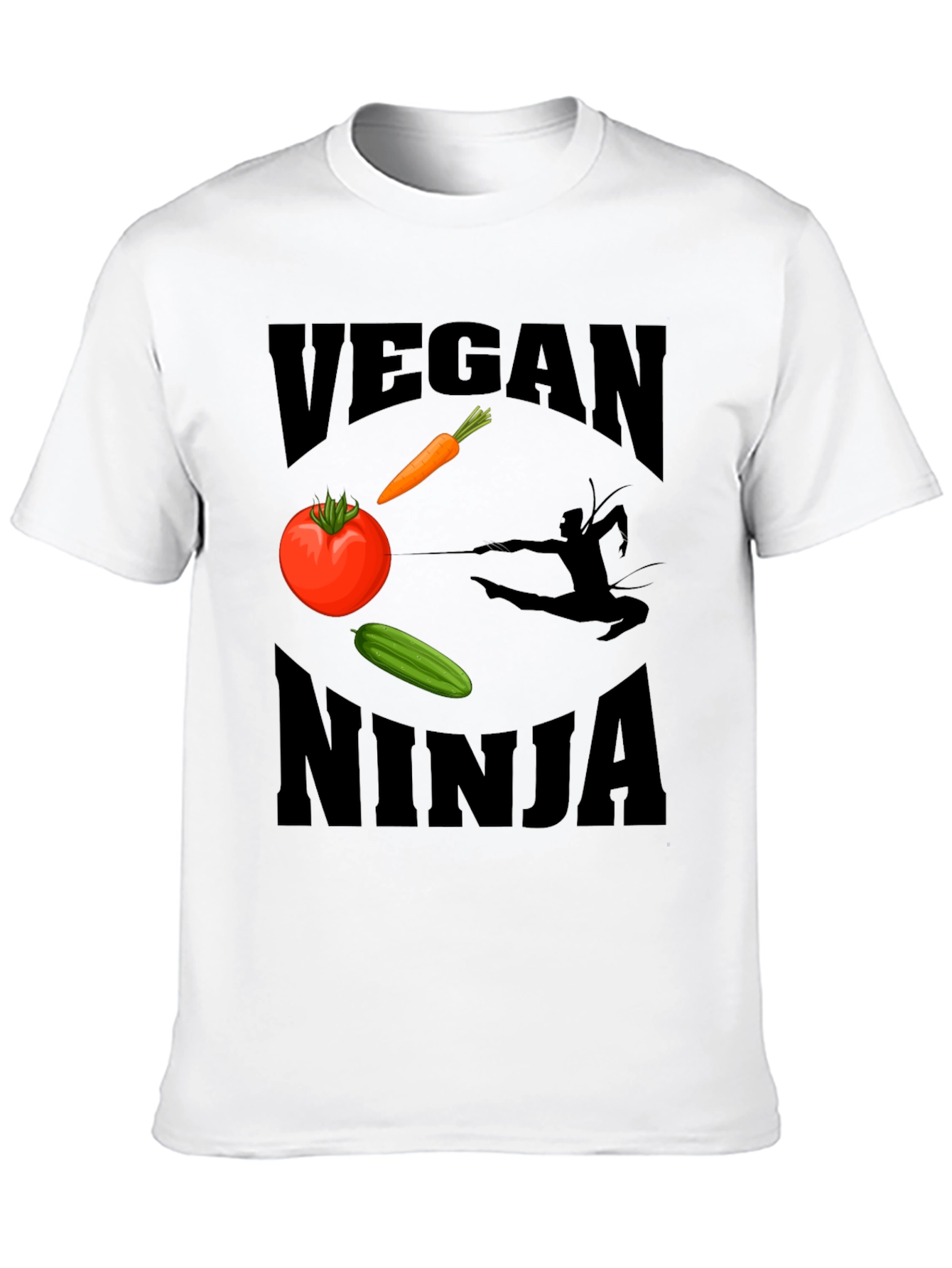 Vegan Ninja Graphic Tee - Quirky Comfortable