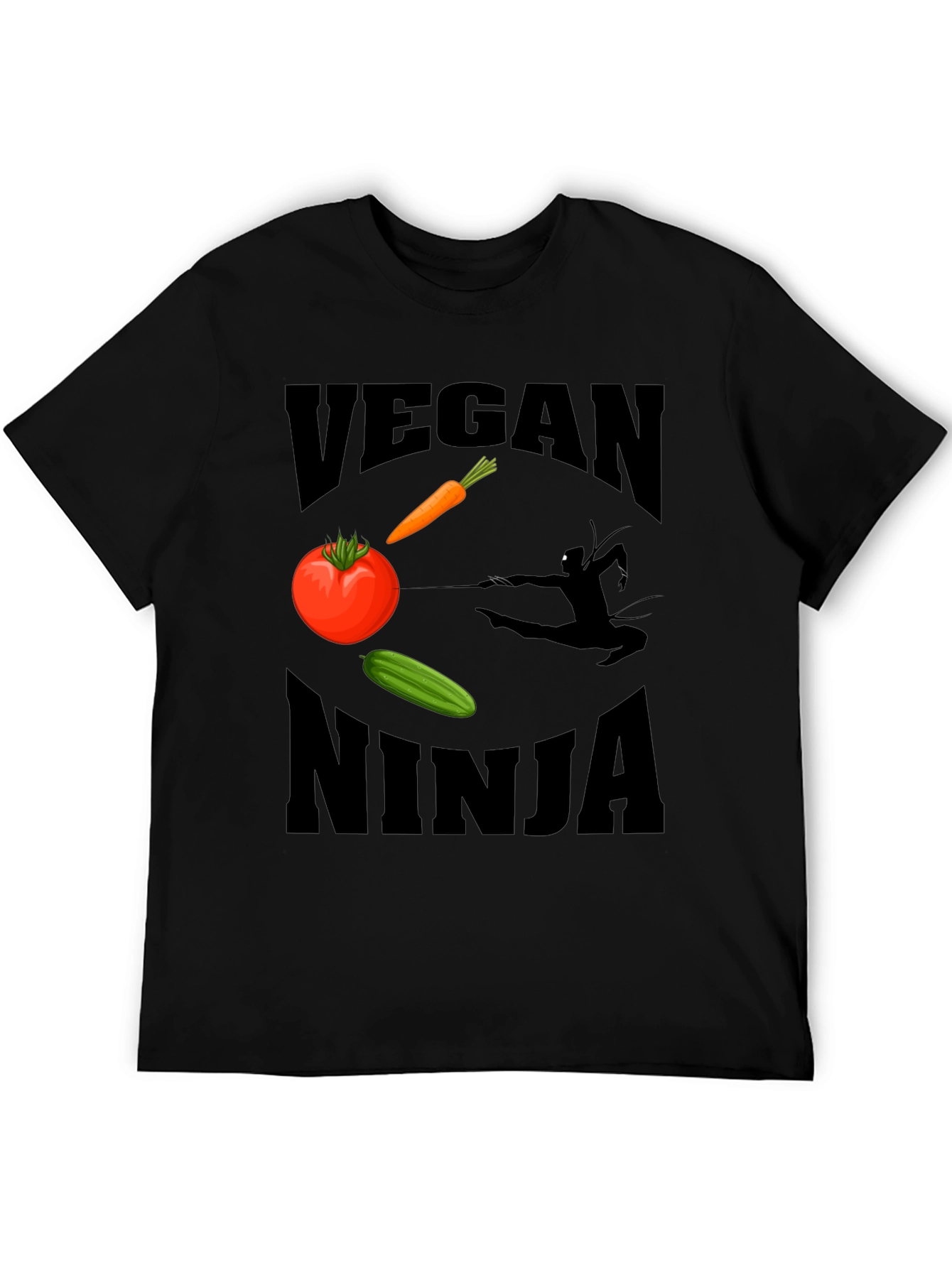 Vegan Ninja Graphic Tee - Quirky Comfortable