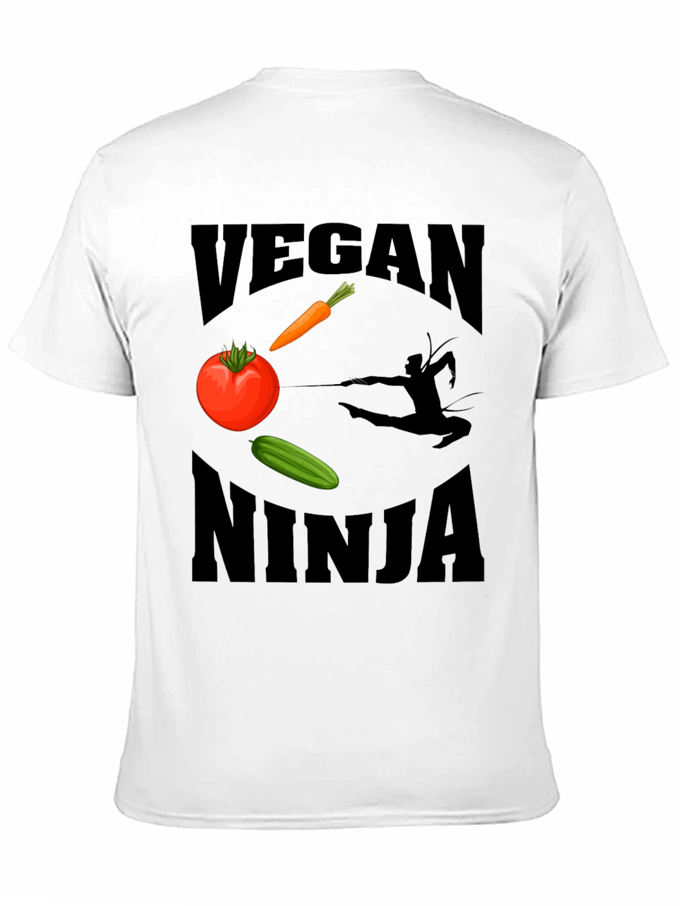 Vegan Ninja Graphic Tee - Quirky Comfortable