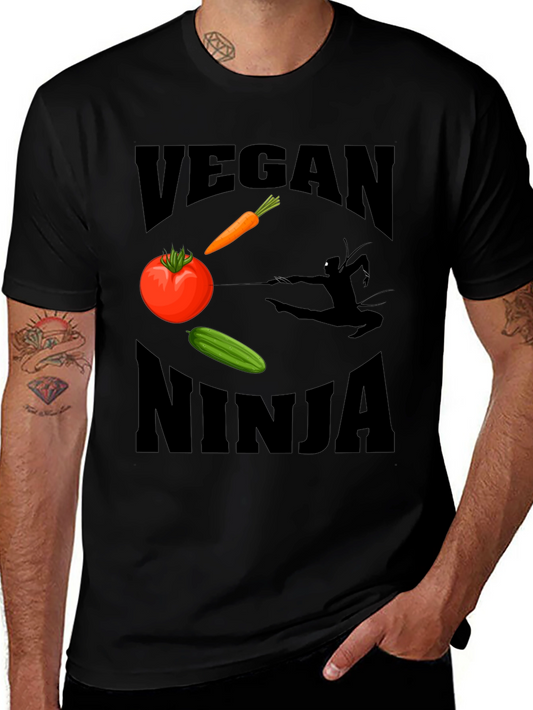 Vegan Ninja Graphic Tee - Quirky Comfortable