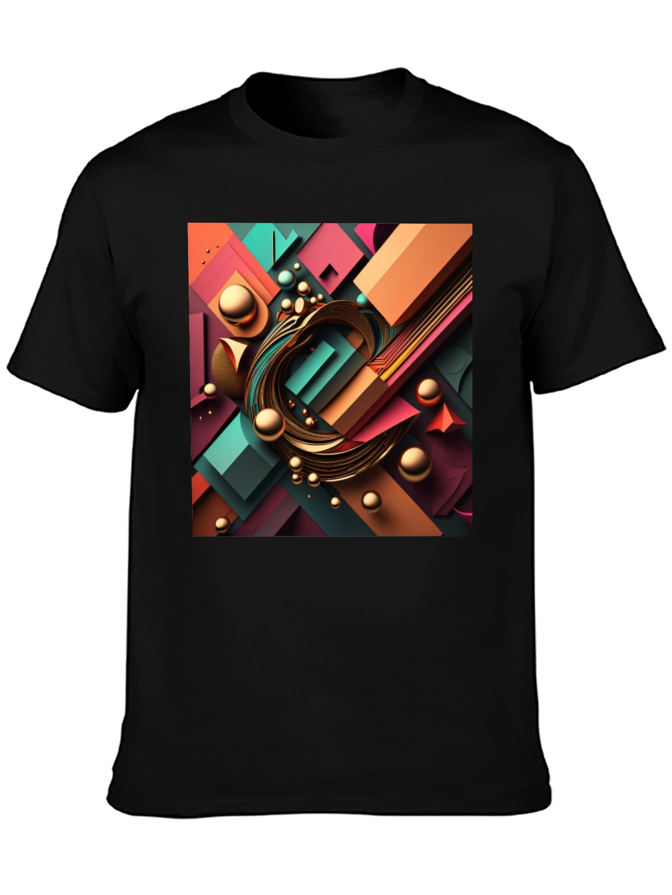 Abstract Geometric Design T-Shirt
