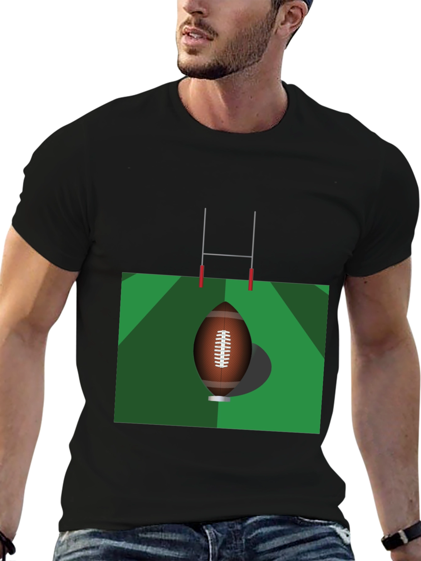 Rugby Graphic Tee - Classic Black