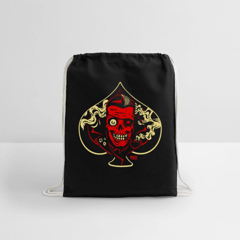 Ace of Spades Rockabilly Skull