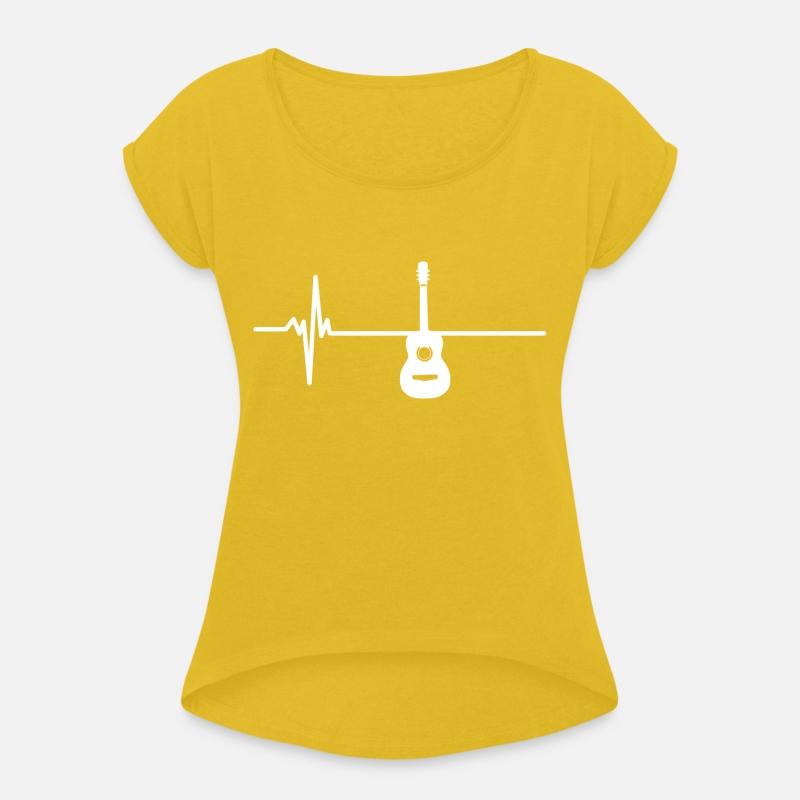 Acoustic Guitar Heartbeat Vintage Musician T-Shirt