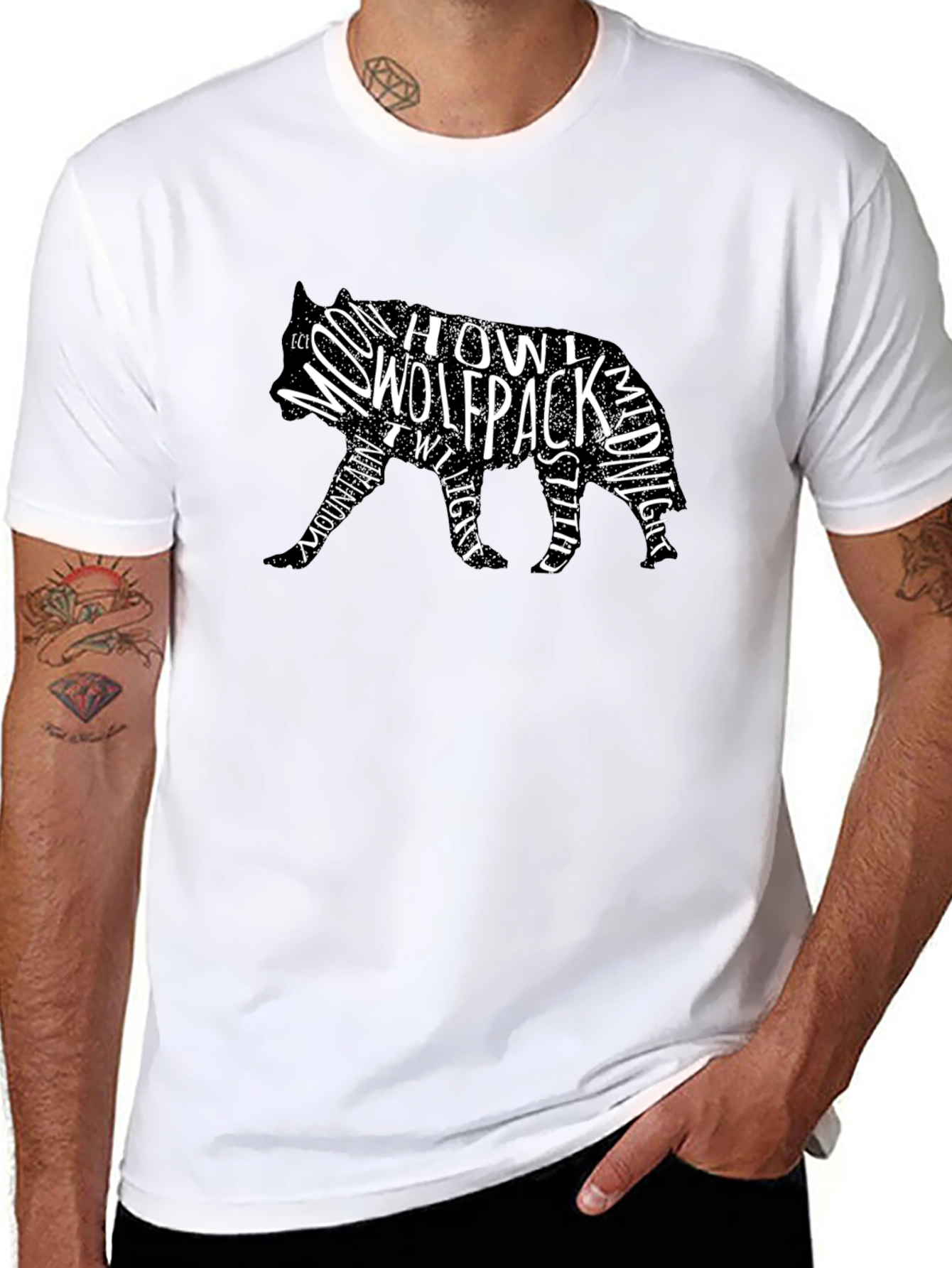 Wolfpack Graphic Tee - Midnight Howl Design