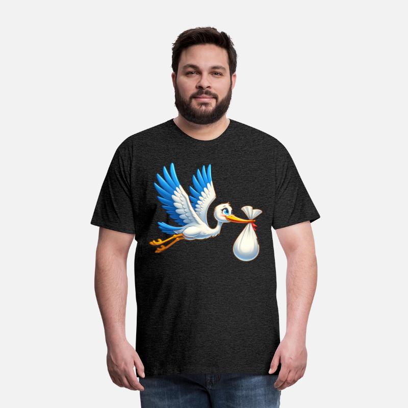 Adorable Stork Illustration with Baby Bundle