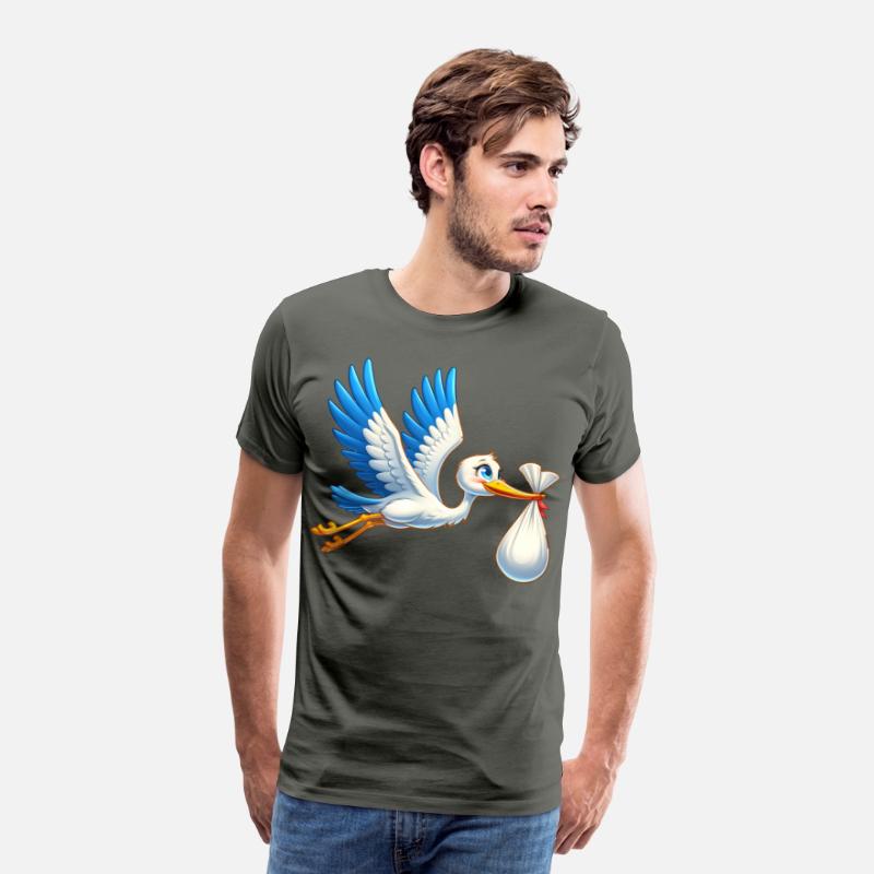 Adorable Stork Illustration with Baby Bundle