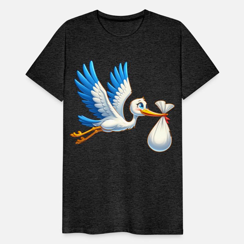Adorable Stork Illustration with Baby Bundle