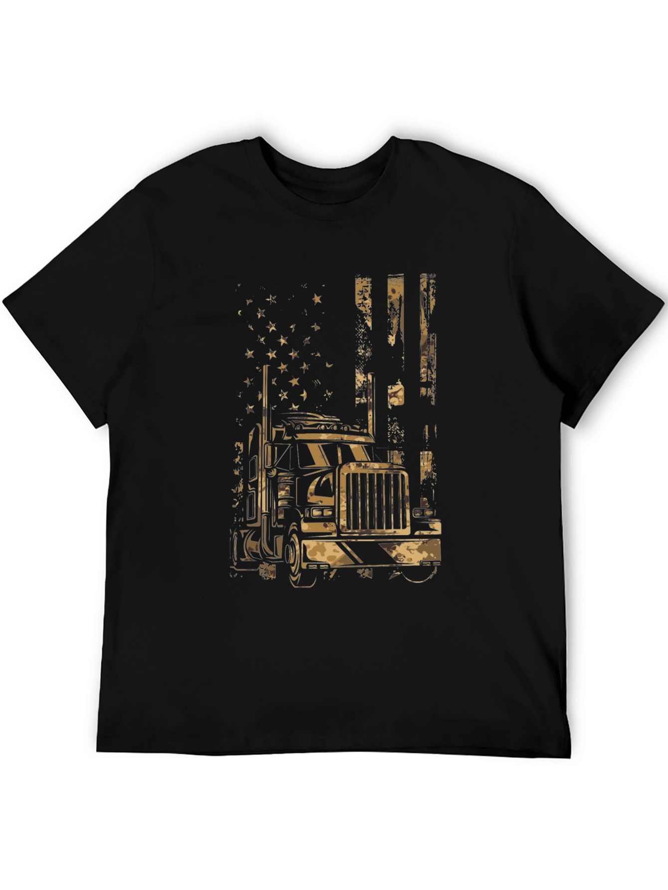 Trucker American Flag Graphic Tee