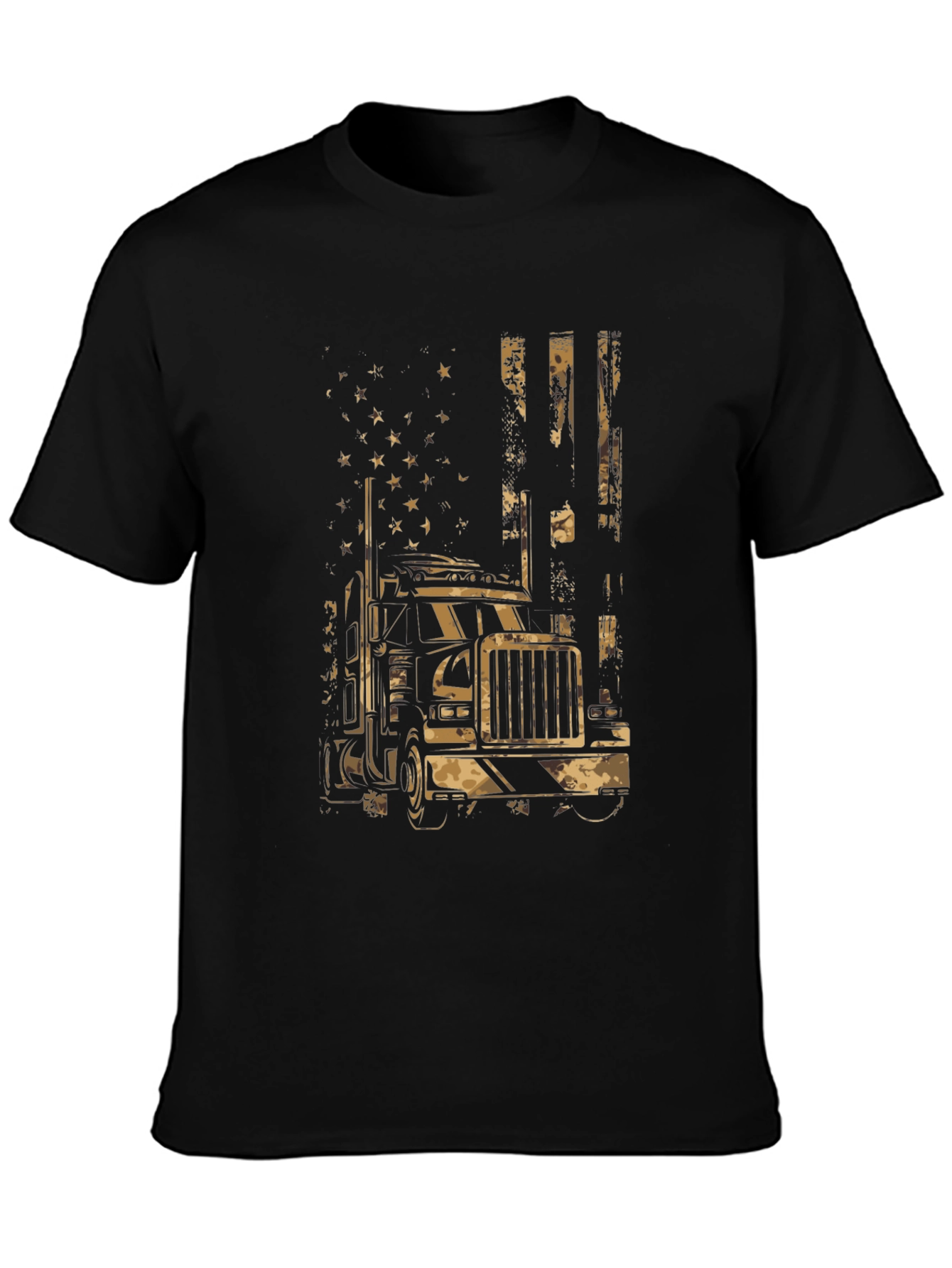 Trucker American Flag Graphic Tee