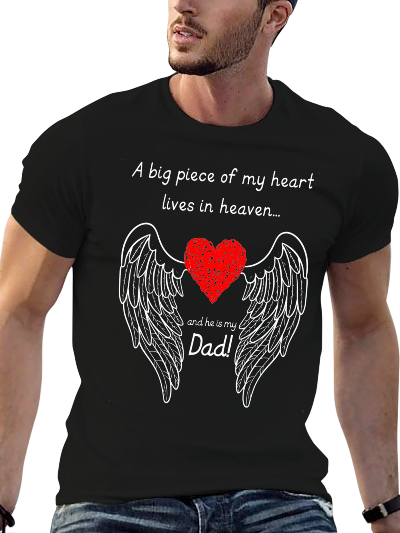 Dad in Heaven Memorial T-Shirt