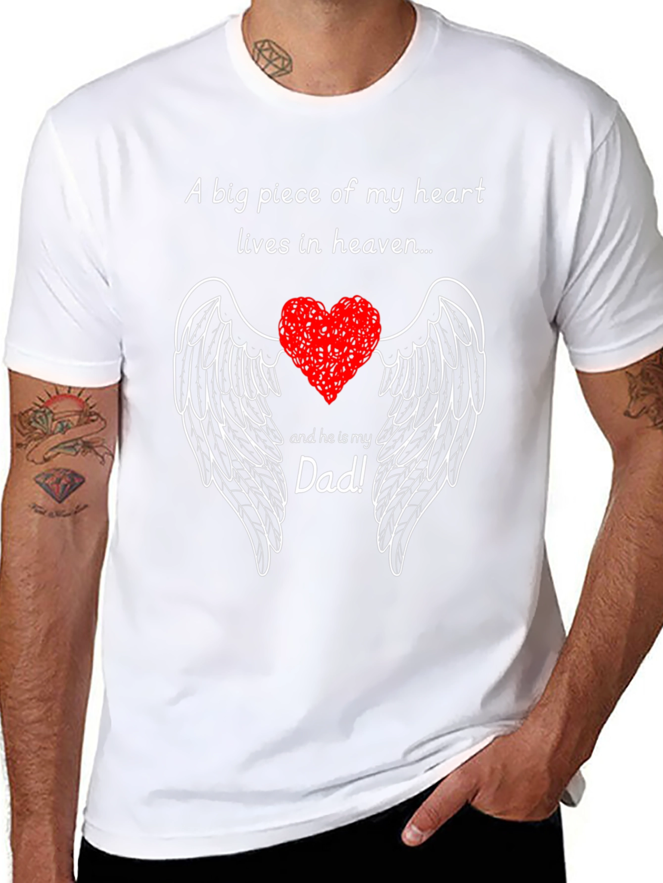 Dad in Heaven Memorial T-Shirt