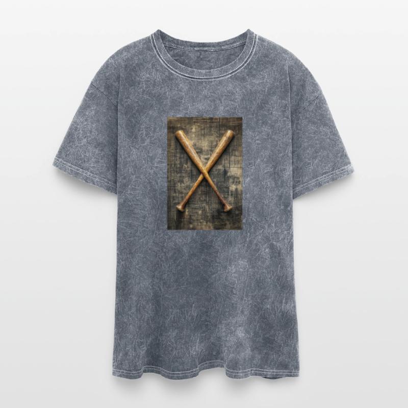 Aged Baseball Bats Crossed