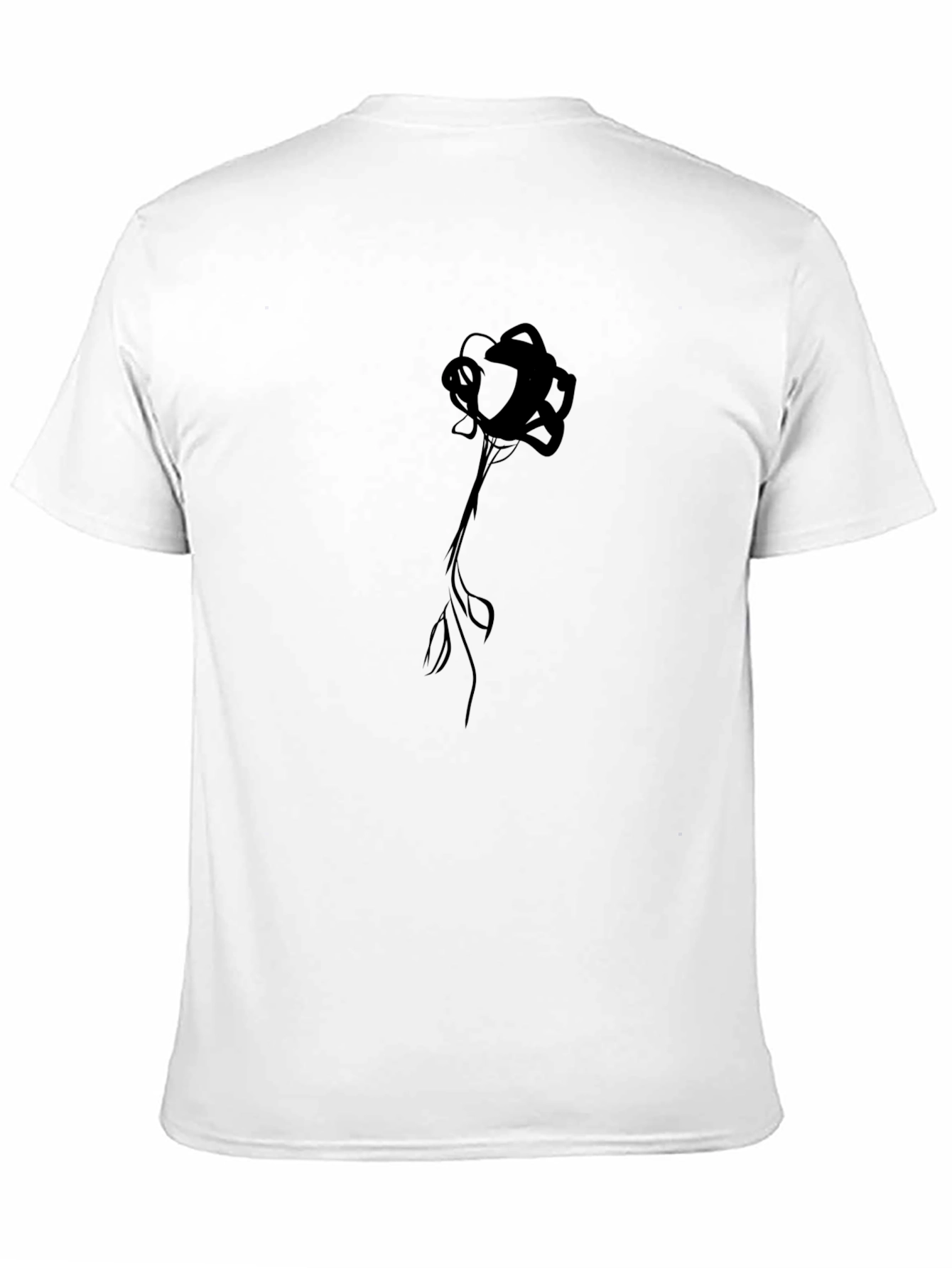 Mens Black Rose Graphic Tee - Stylish Casual Wear