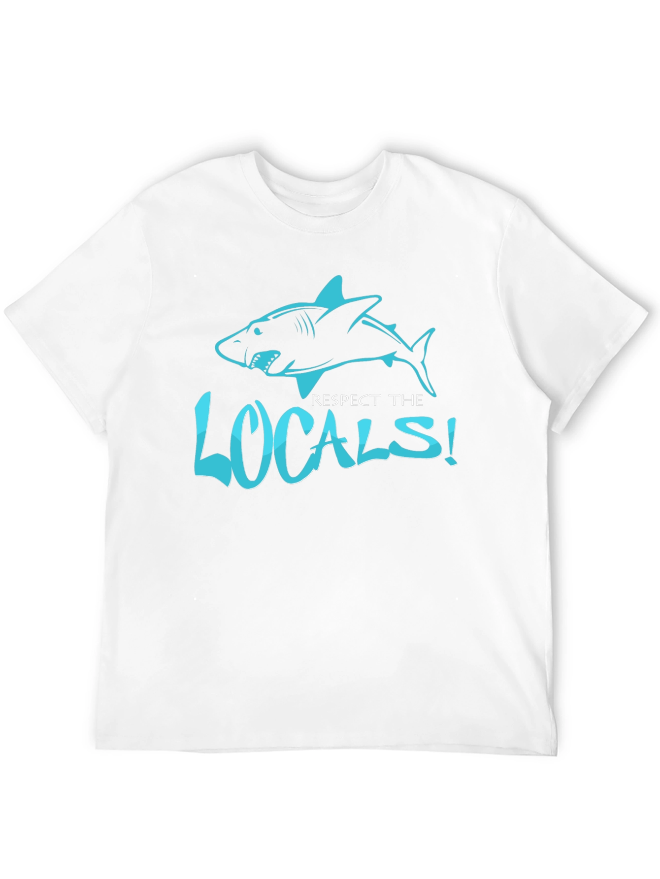 Respect the Locals Shark Graphic Black T-Shirt