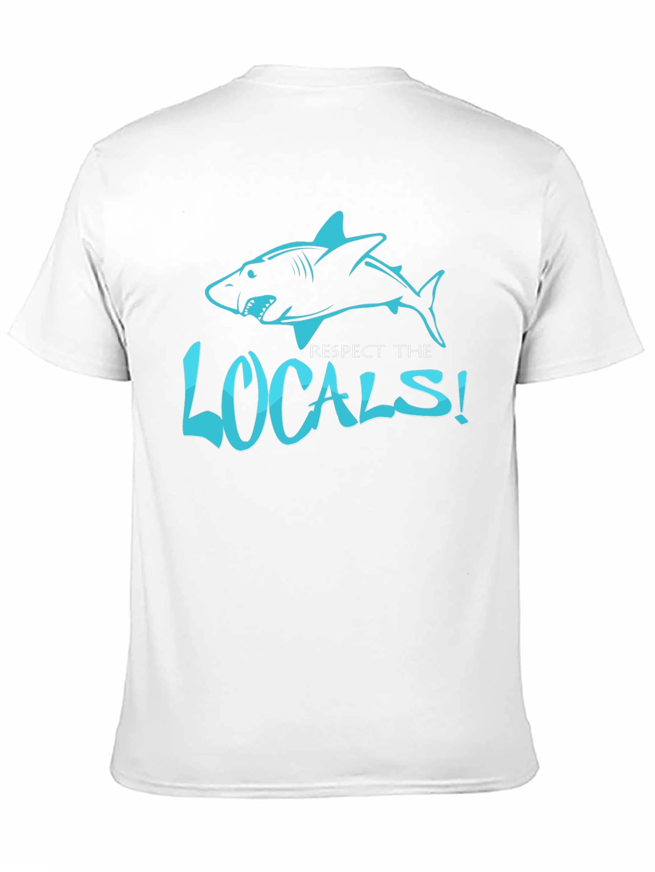 Respect the Locals Shark Graphic Black T-Shirt