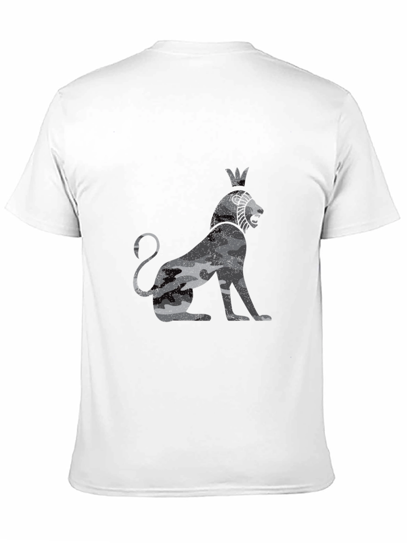 Lion King Camo Print Black T-Shirt