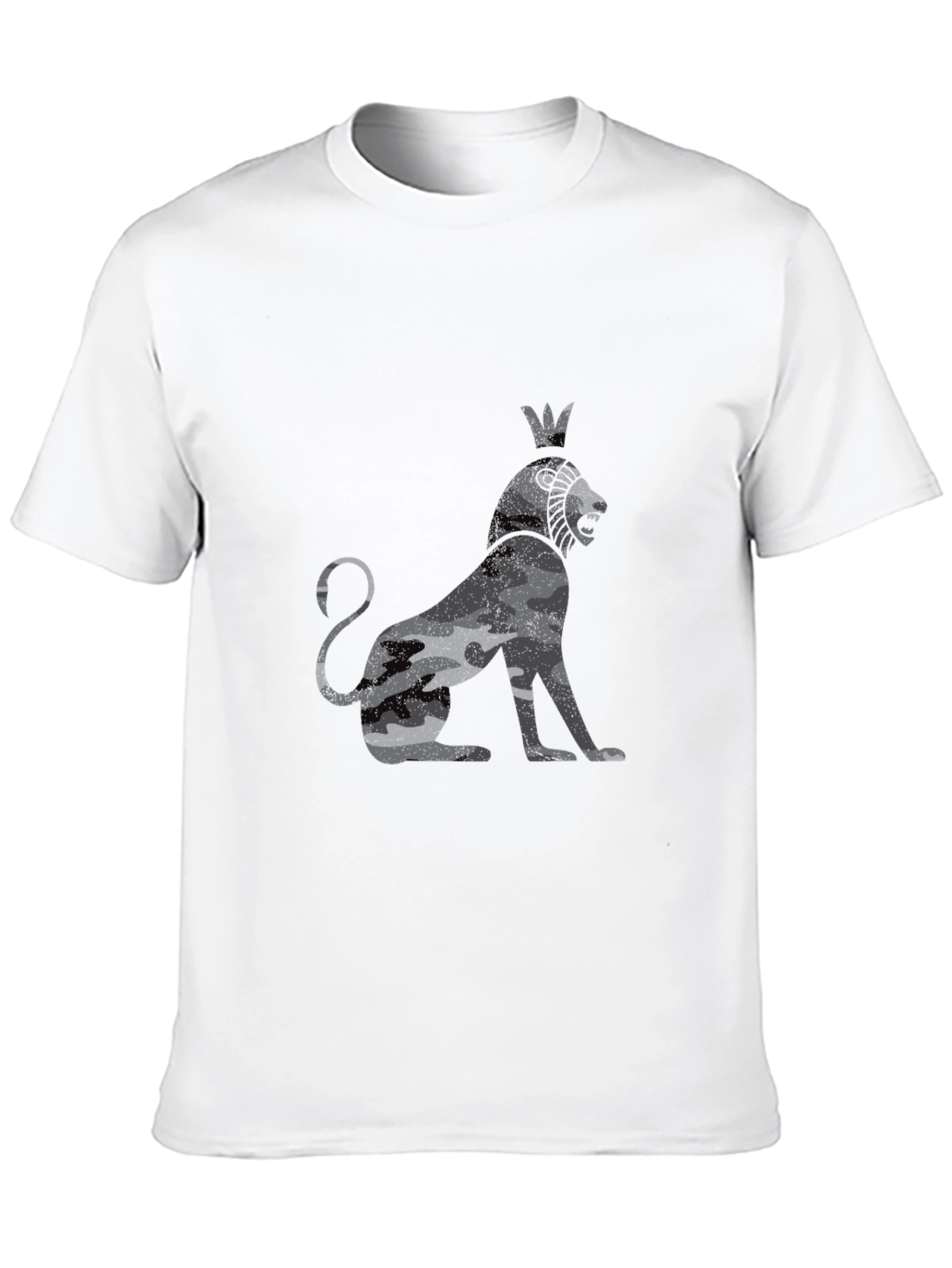 Lion King Camo Print Black T-Shirt