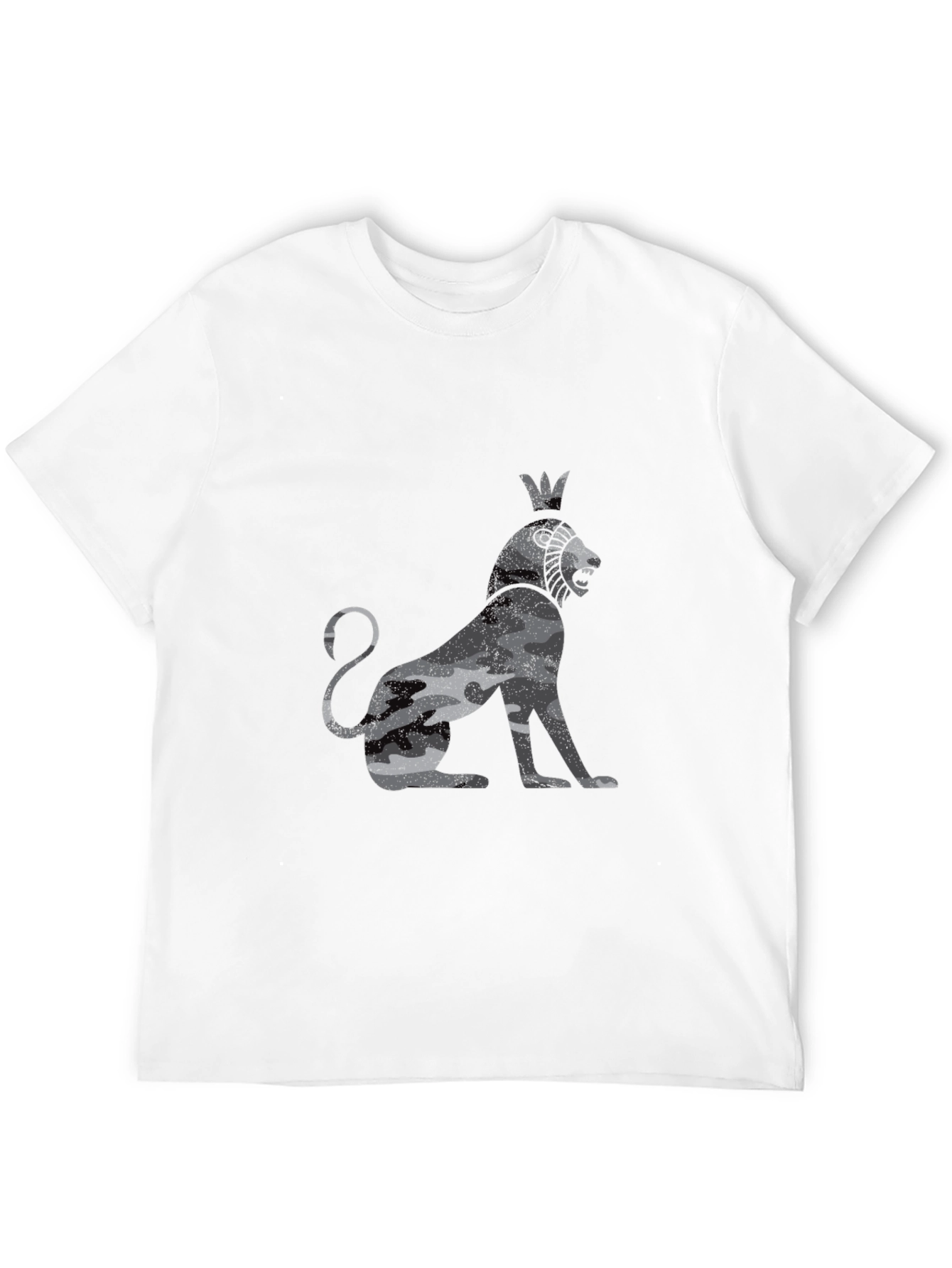 Lion King Camo Print Black T-Shirt