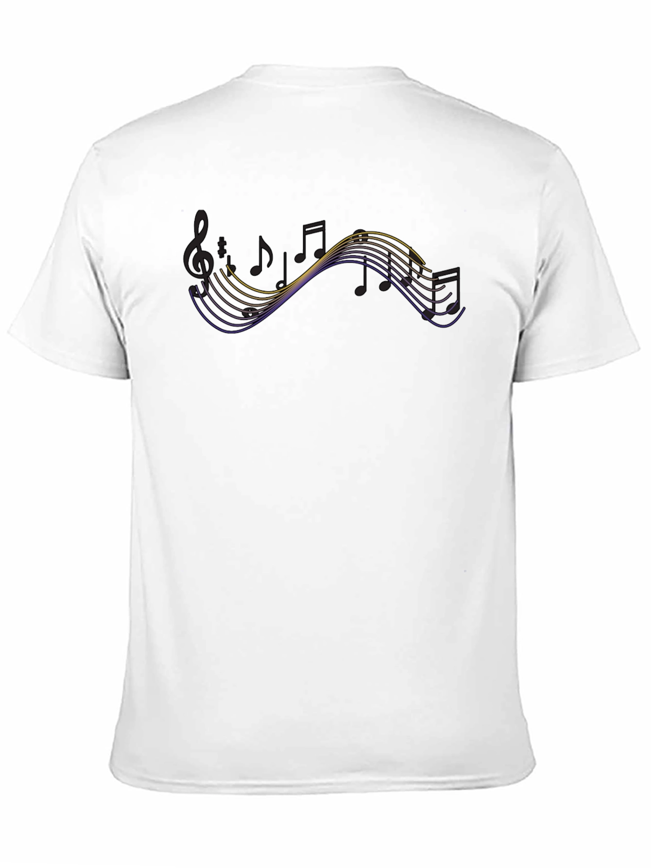 Musical Notes Graphic T-Shirt - Black