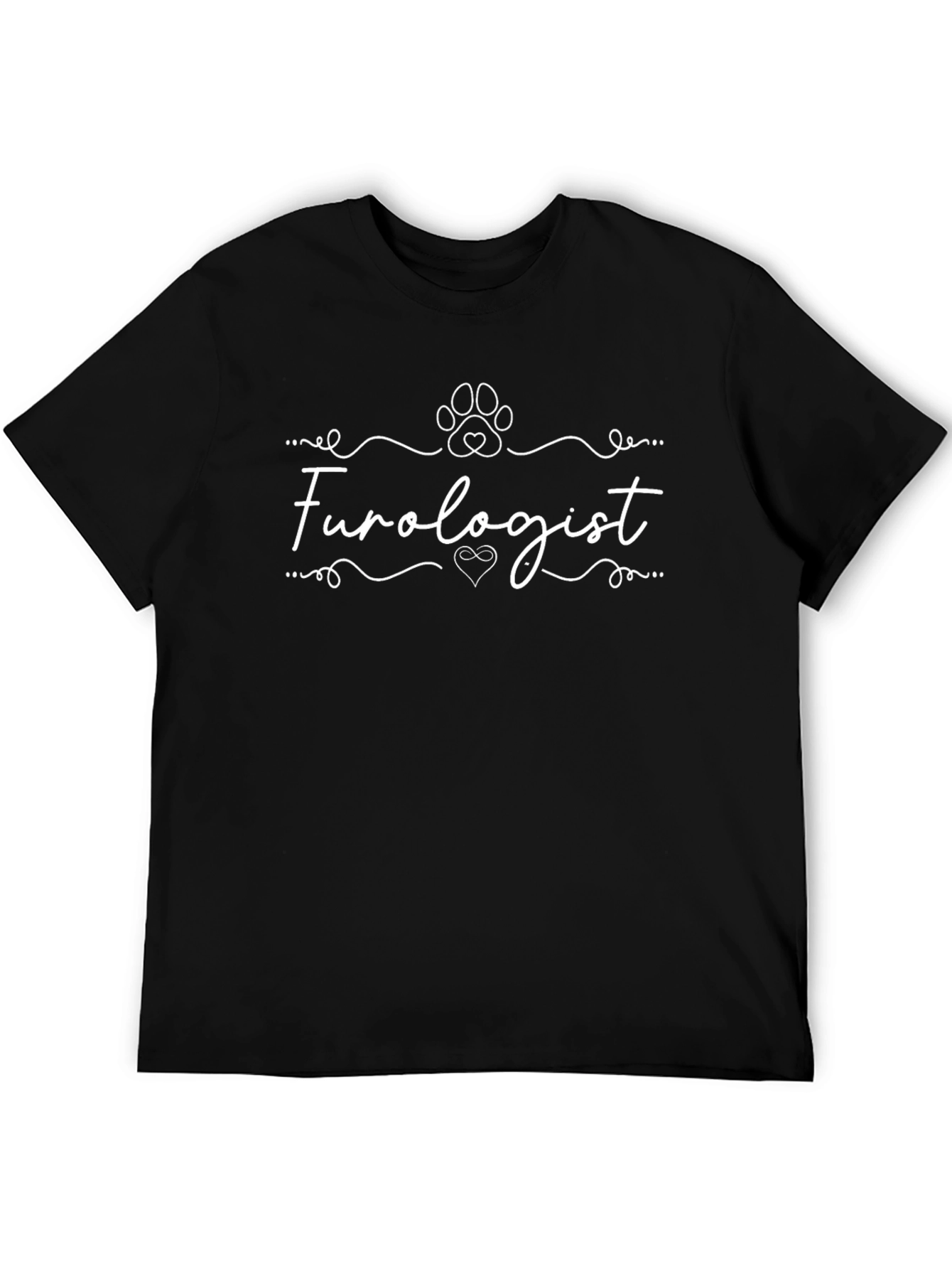Furologist T-Shirt - Black Cotton Dog Lover Tee