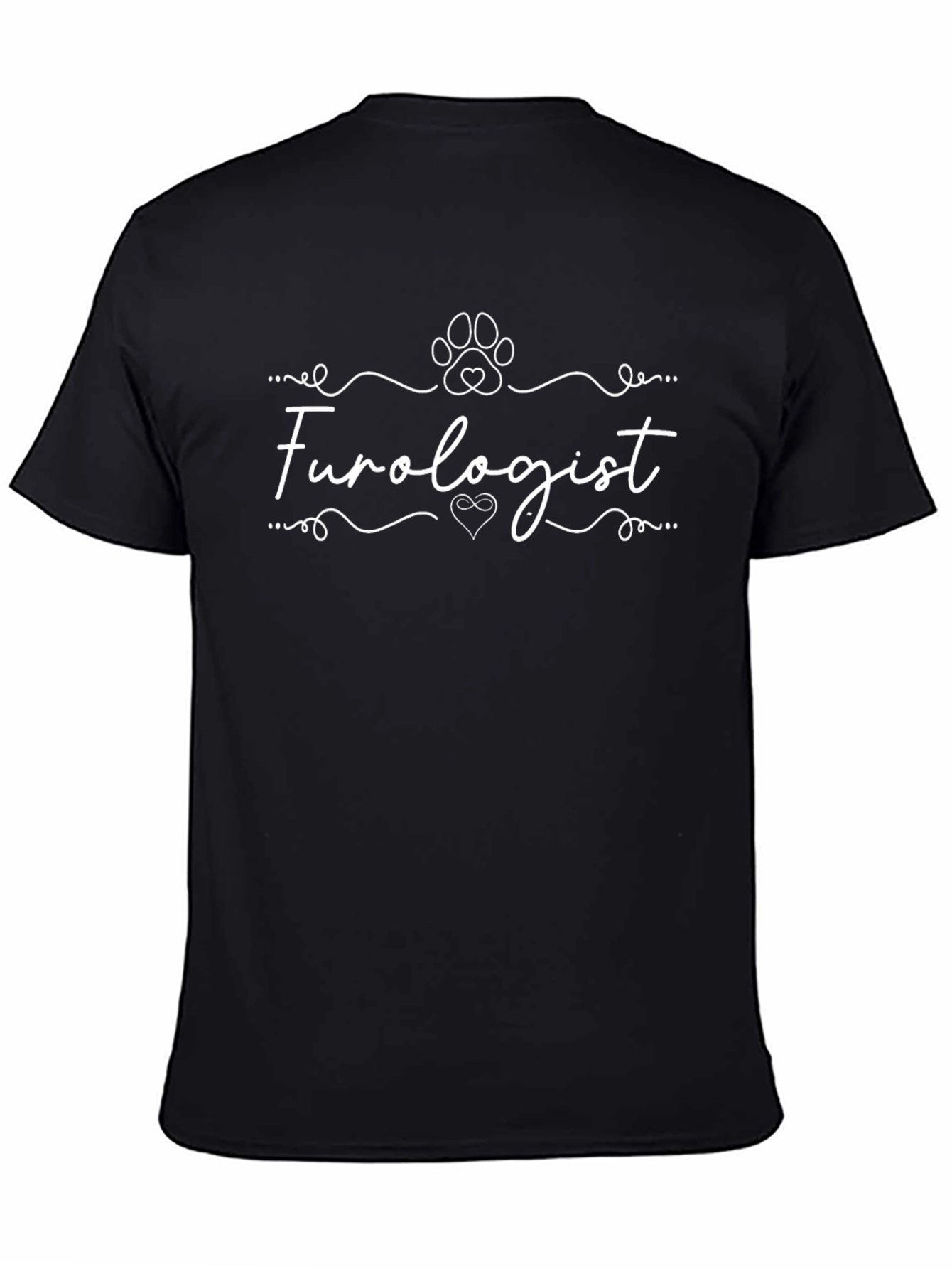 Furologist T-Shirt - Black Cotton Dog Lover Tee