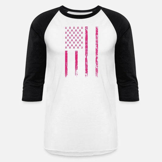 American Flag Ribbon Decor Breast Cancer
