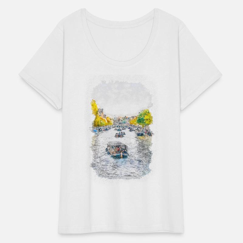 Amsterdam Water Canal Watercolor