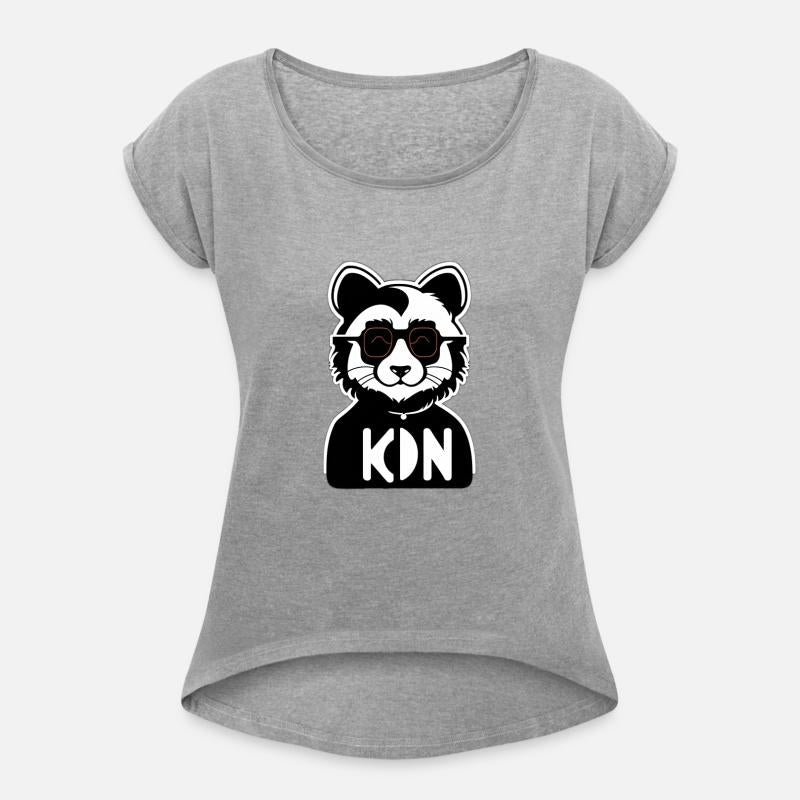 An anthropomorphic funny cat panda in black glasse