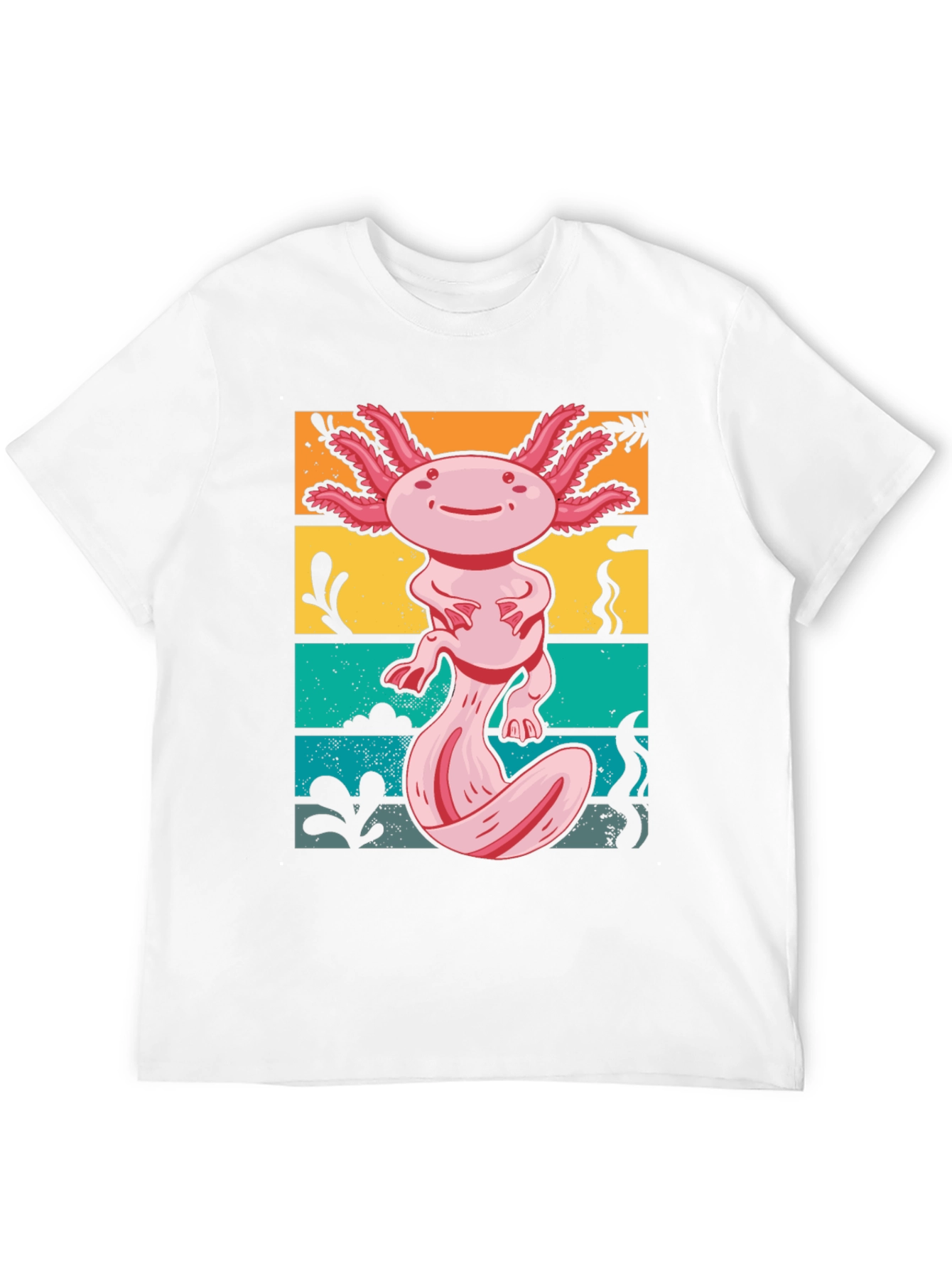 Axolotl Retro Graphic Tee - Mens Black T-Shirt