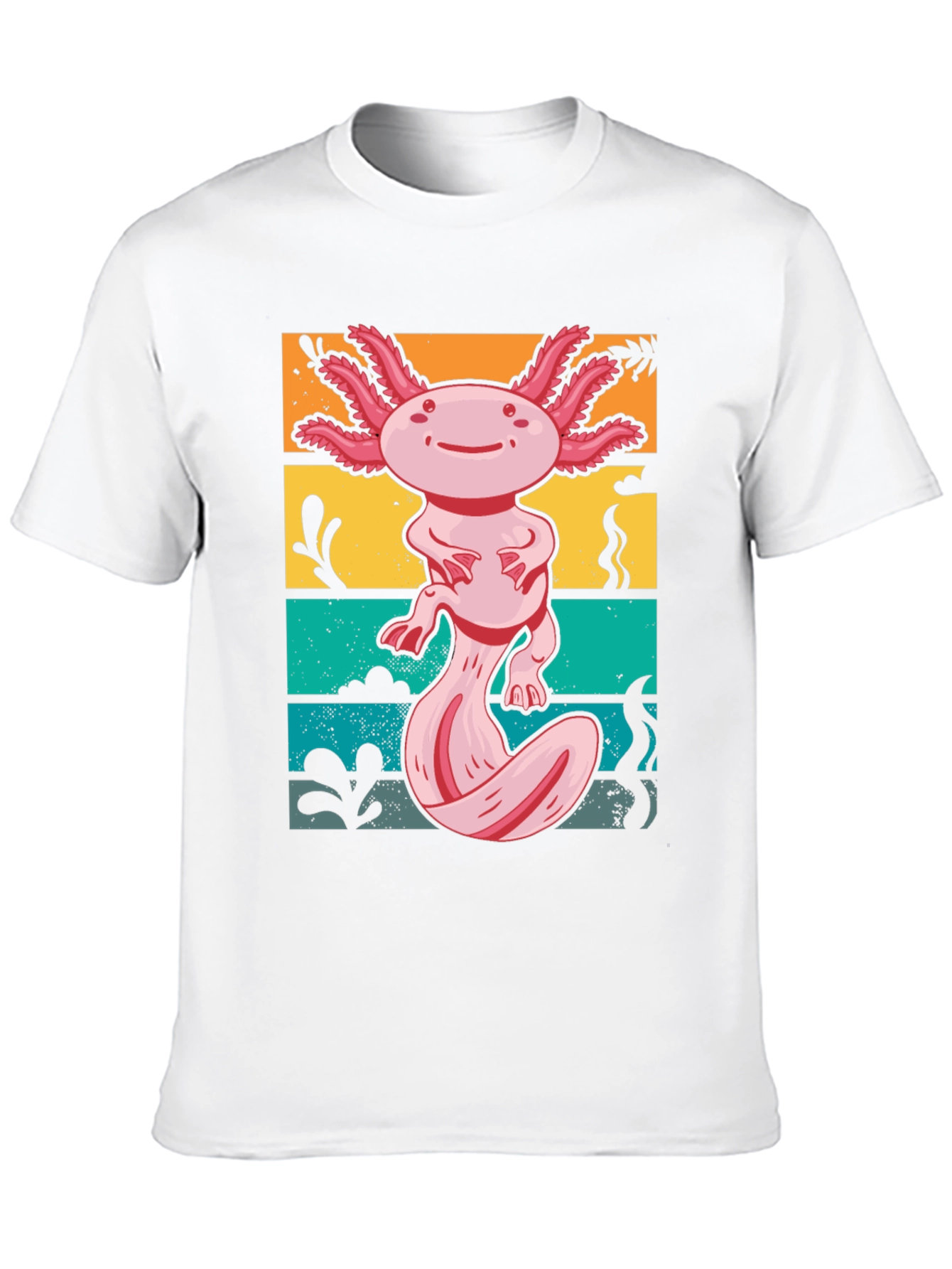 Axolotl Retro Graphic Tee - Mens Black T-Shirt