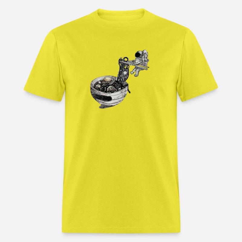 Astronaut Eating Japanese Ramen Noodles Soup Bowl