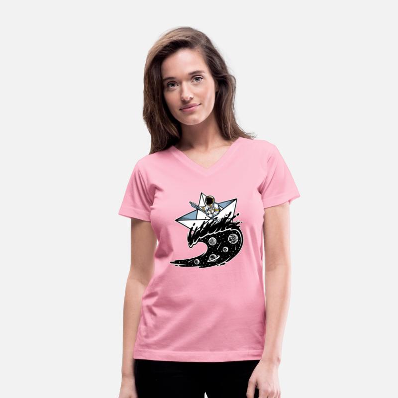 Astronaut In Tided Stars Black Night Outer Space