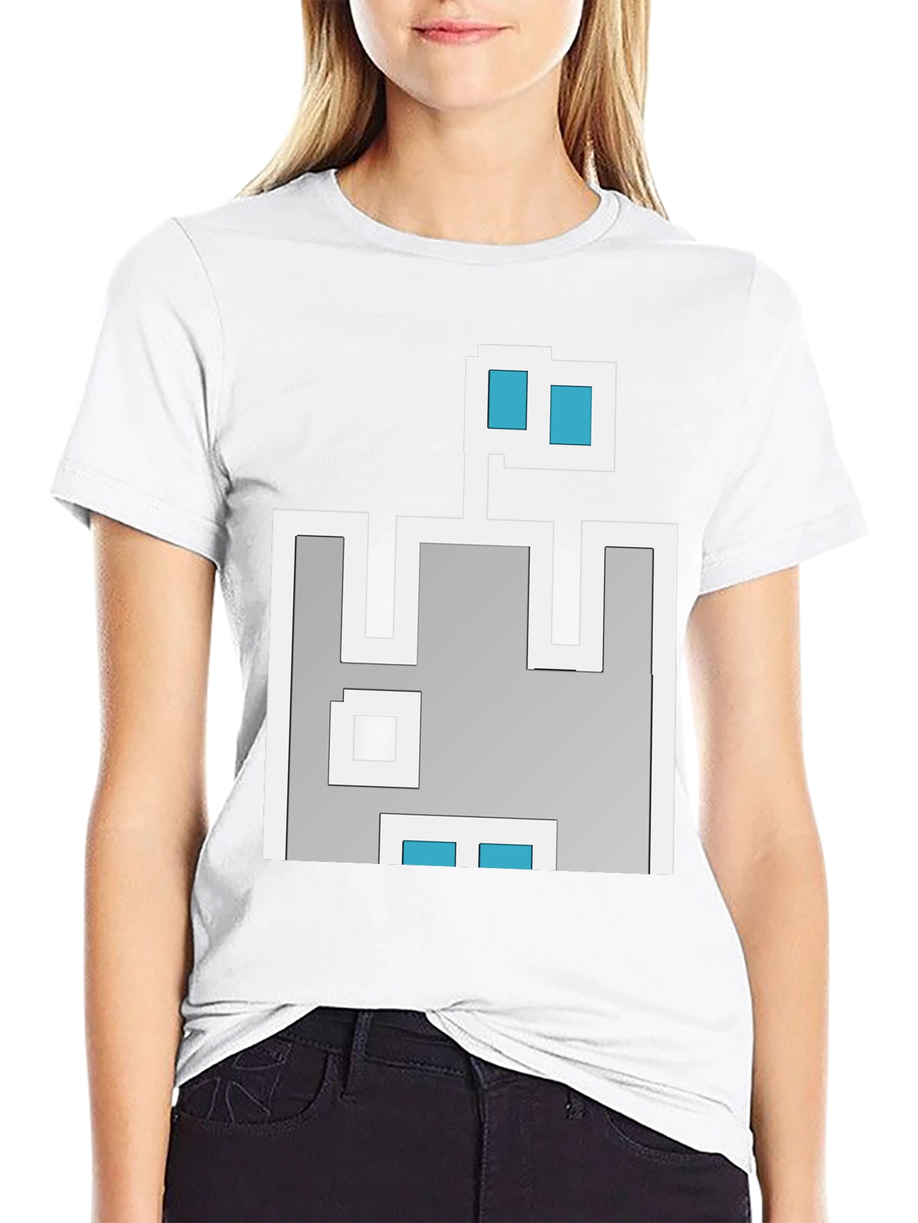 Retro Pixel Castle T-Shirt - Black