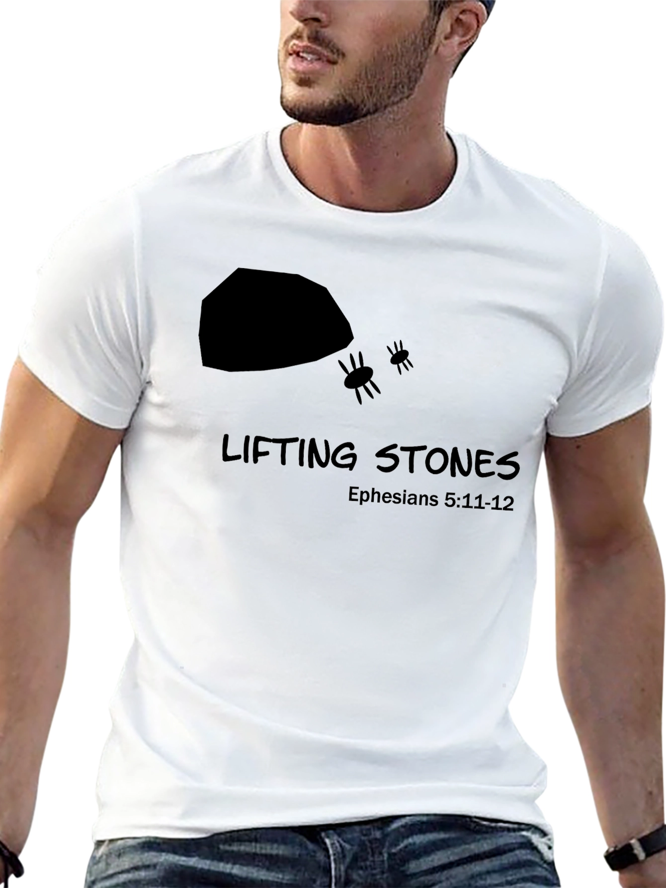 Lifting Stones Christian T-Shirt - Ephesians 5:11-12
